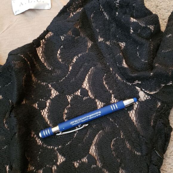 A.L.C Lace Pattern Long Sleeve Mini Dress - Picture 12 of 13